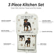 Rottweiler, oven mitt set