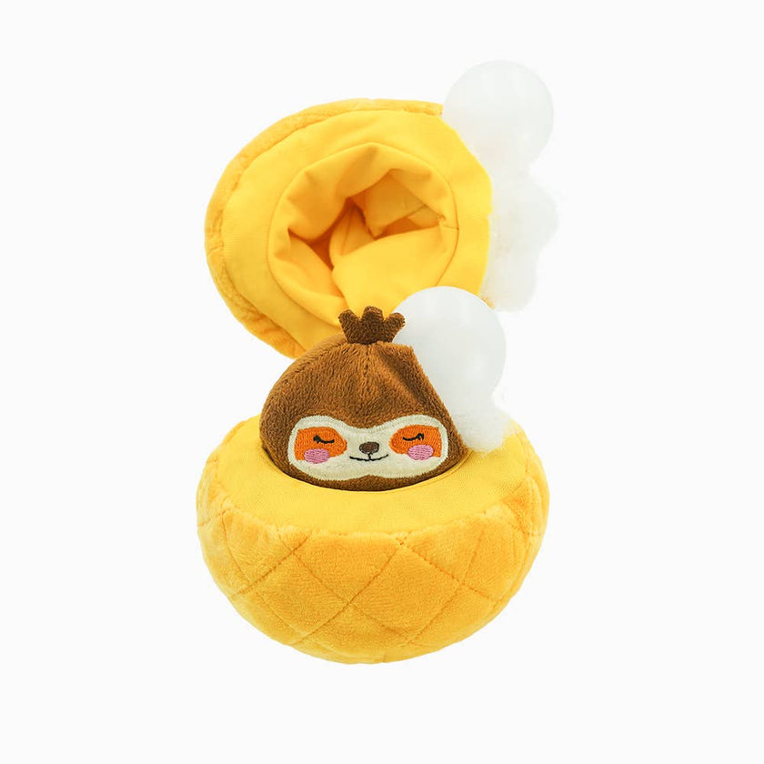 Dog Toy Pineapple Hiding Sloth Plush Toy