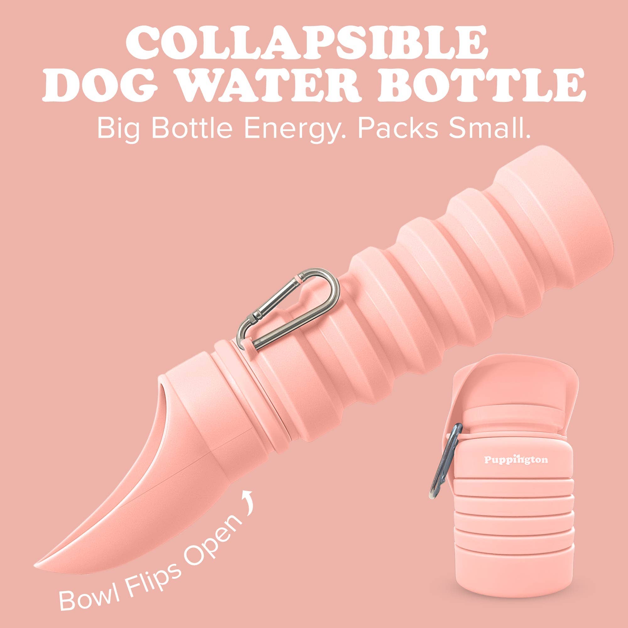 Puppington Collapsible Silicone Dog Water Bottle