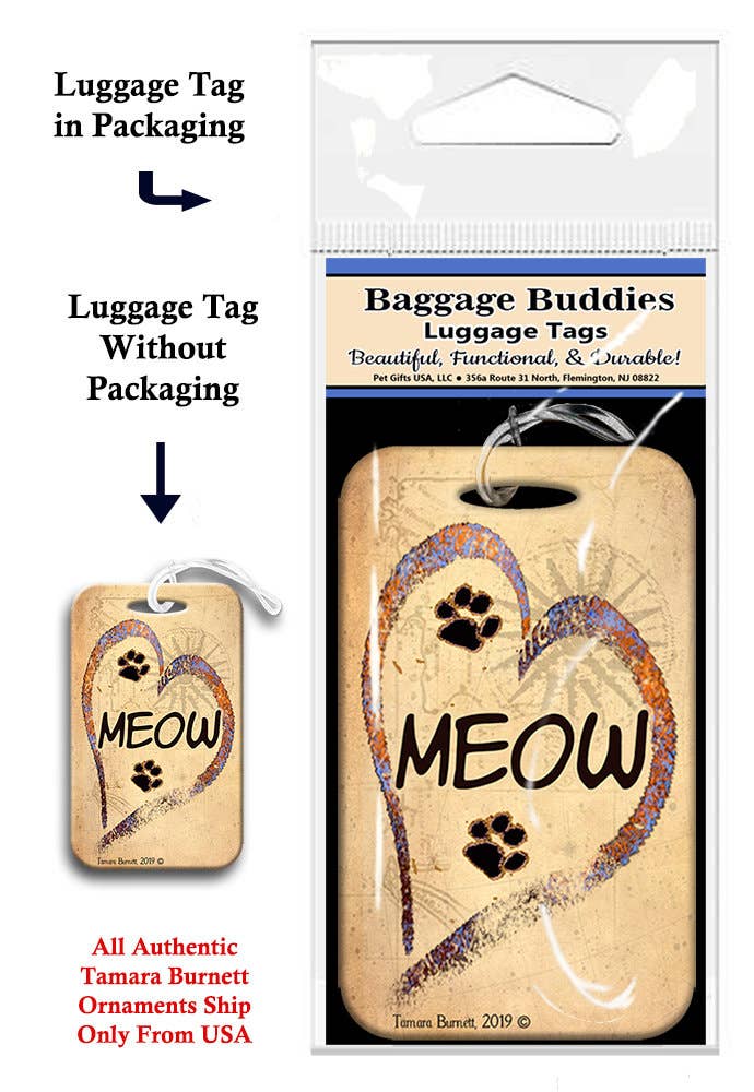 Meow Baggage Buddies Luggage Tag