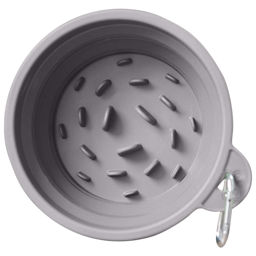 Travel Slow Feeder Dog Bowl with Non-Slip Suction Bottom