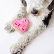 Valentine's Pink Heart Sugar Cookie Dog Toy