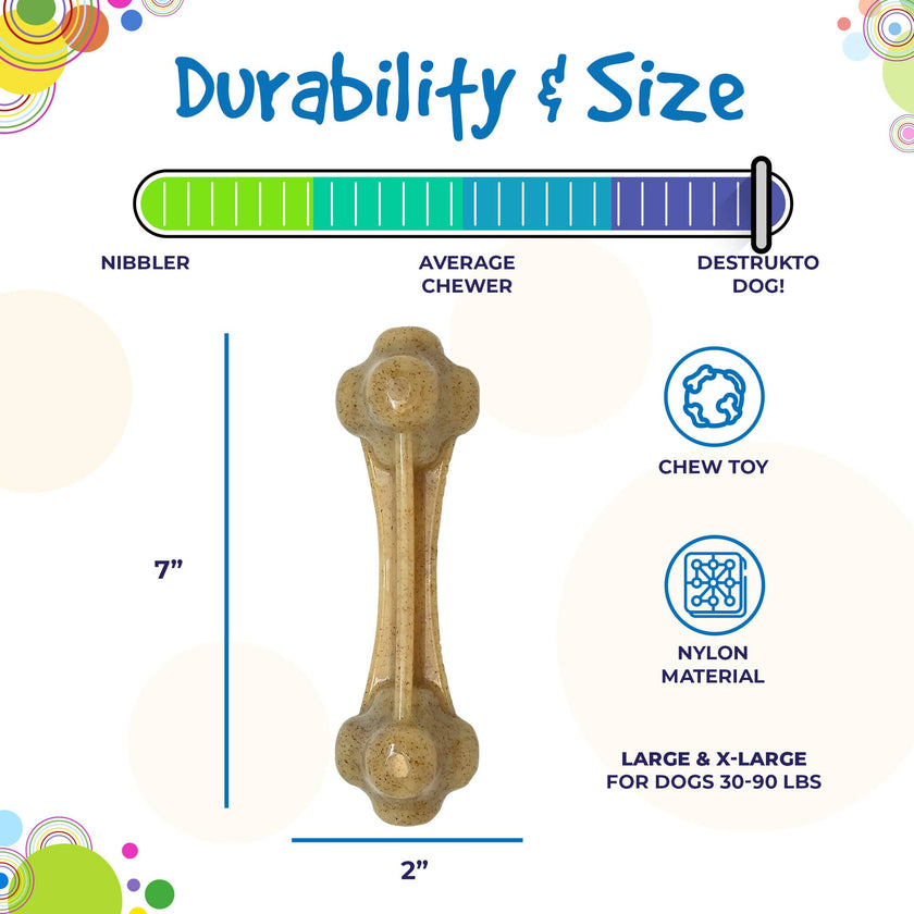 Dog Toy SP Knucklebone Ultra Durable Nylon Dog Chew Bone