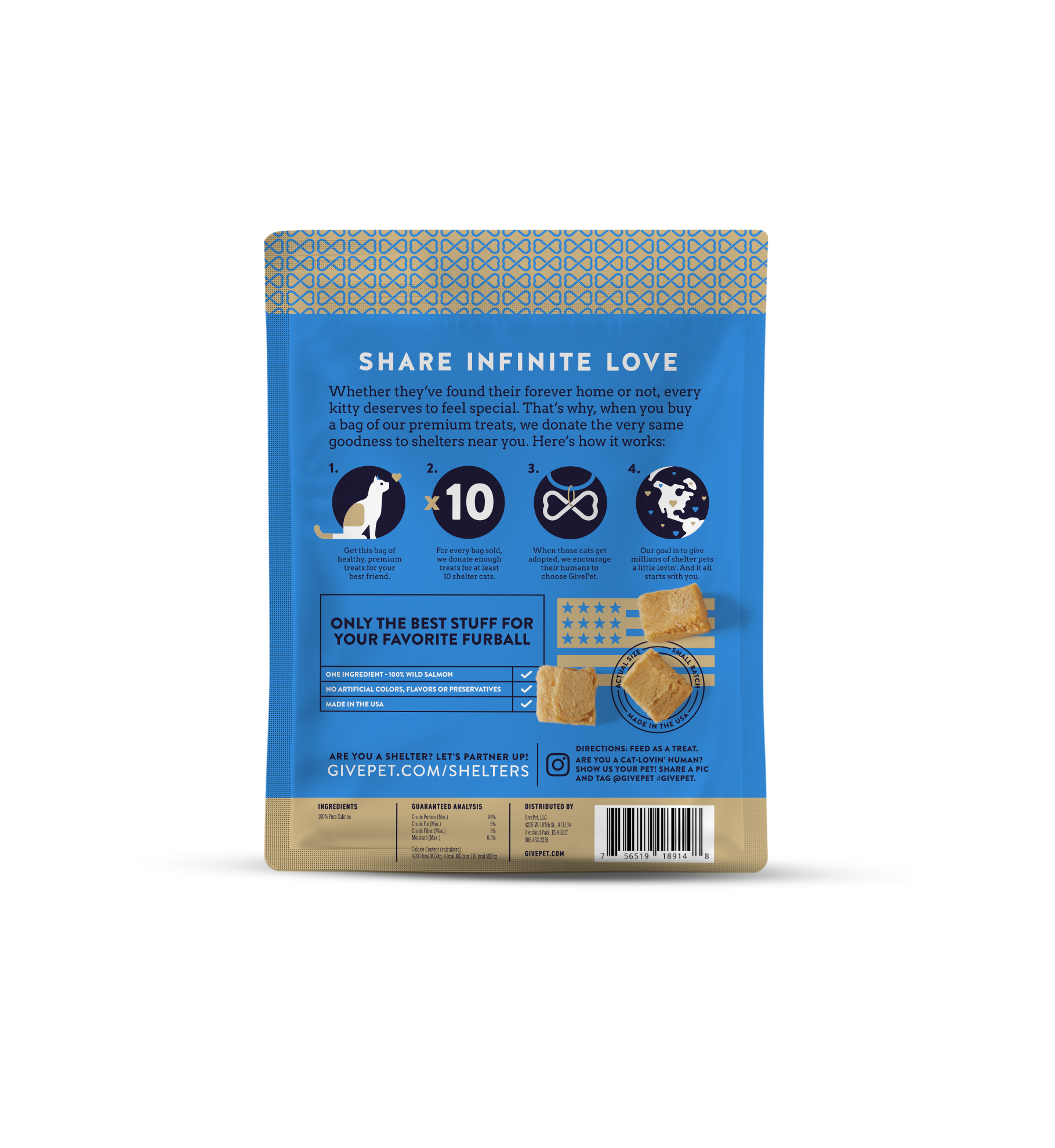 Cat Treat GivePet Purrfect Cast Freeze Dried Cat Treats