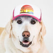 Trucker Hat for Dogs/Cats: Island sunset Red / Tiny