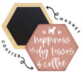 Dog Kisses Coffee - Honeycomb Coasters