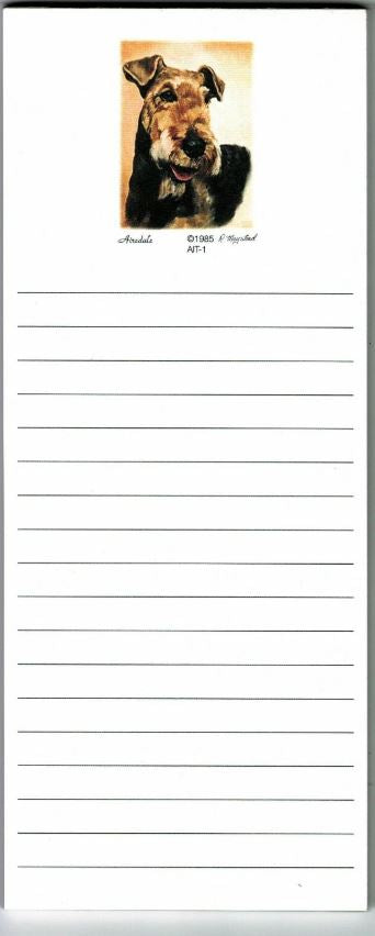 Airedale List Note Pad