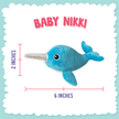 SnugArooz Baby Nikki the Narwhal Plush Dog Toy 5