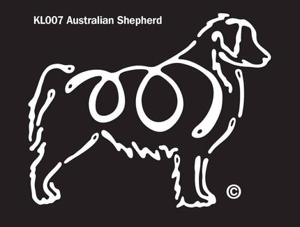 Australian Shepherd K-line Window Tattoo