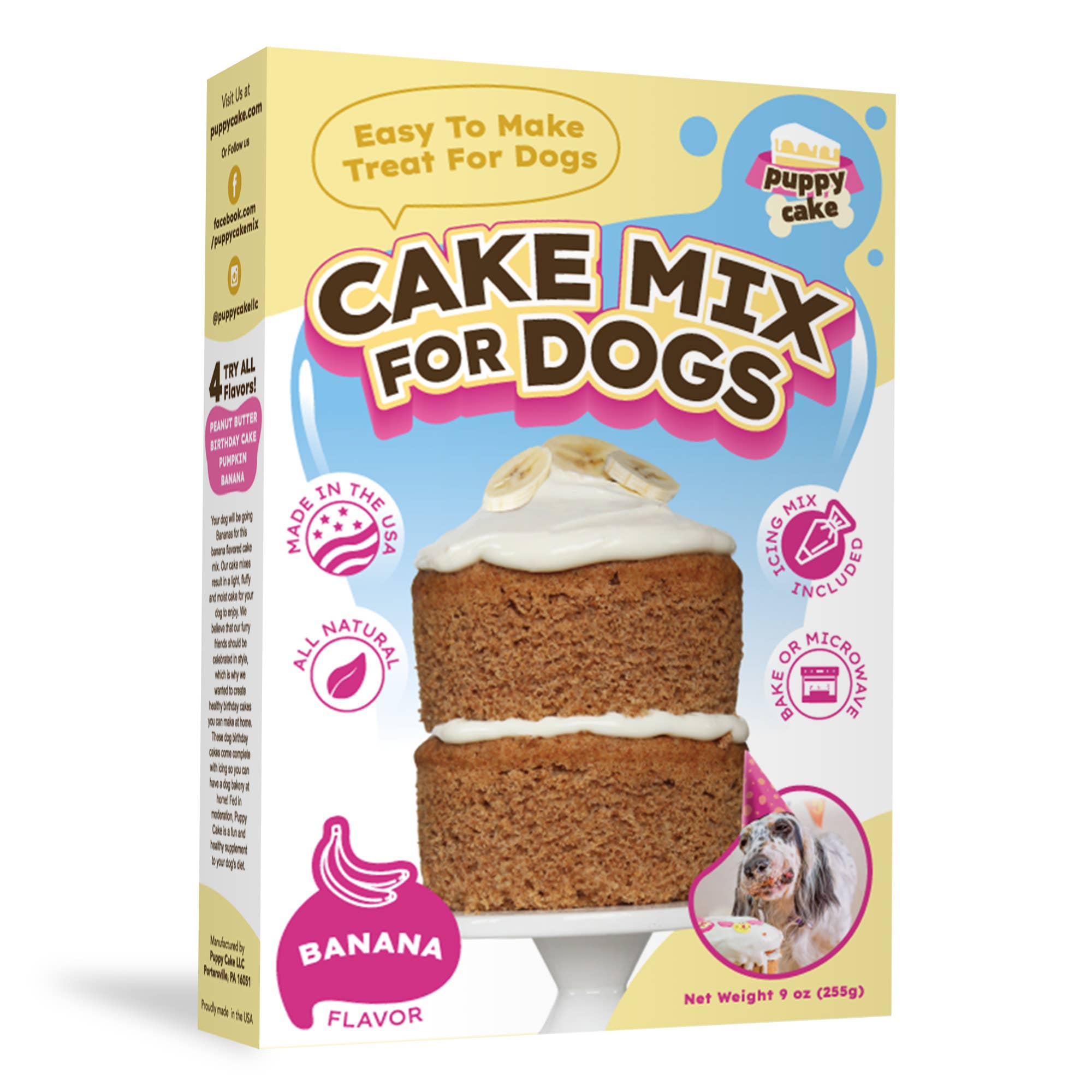 Puppy Cake Mixes with Icing