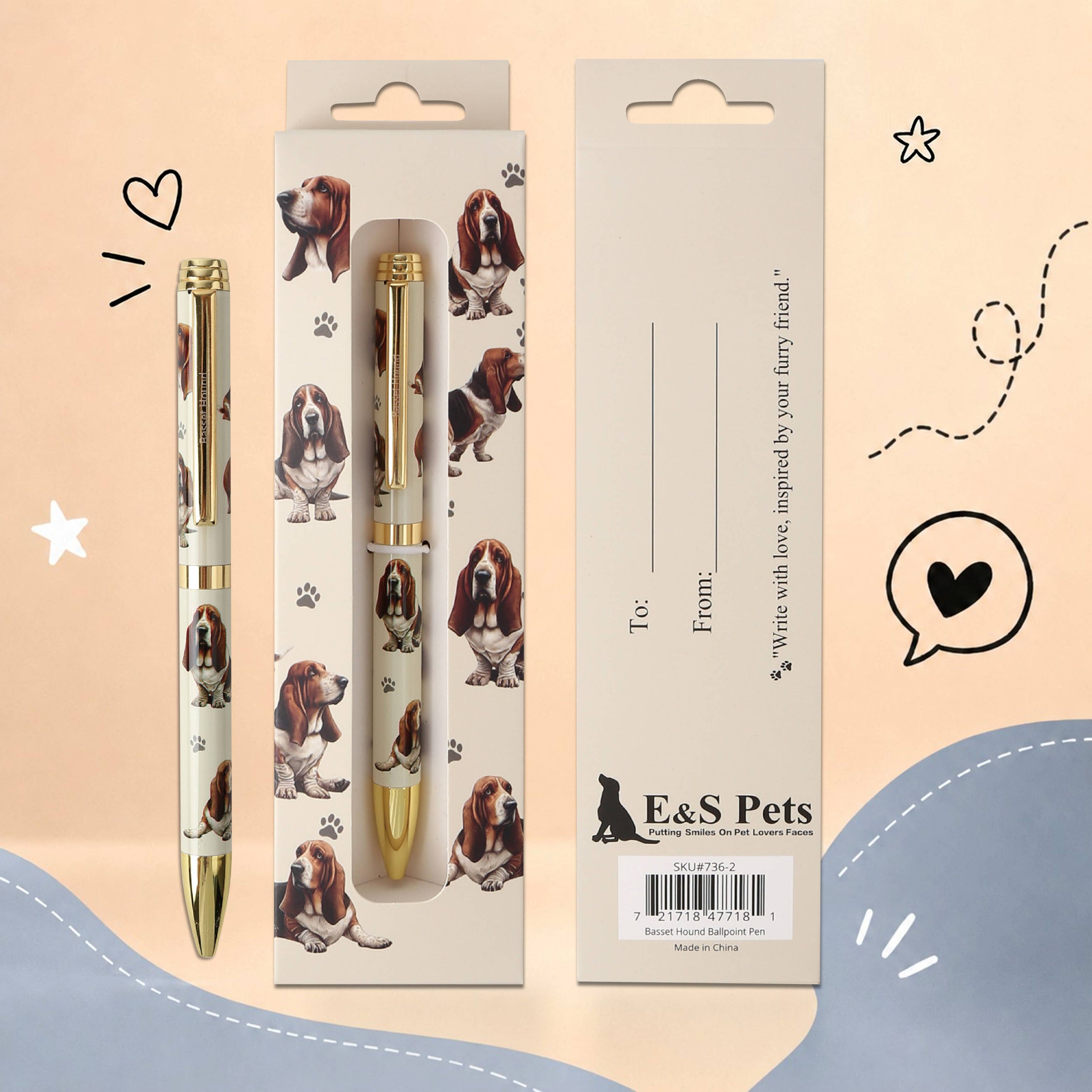 Basset Hound Pet Lover Ballpoint Pen