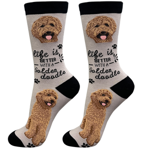 Goldendoodle Red Dog Socks Unisex