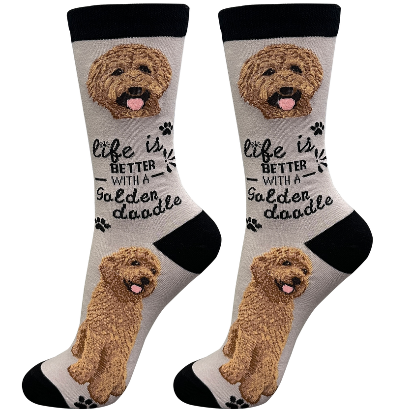 Goldendoodle Red Dog Socks Unisex