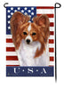 Papillon Red & White True Blue Garden Flag