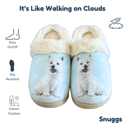 Westie Dog Pet Lovers Comfy Snuggs Slippers