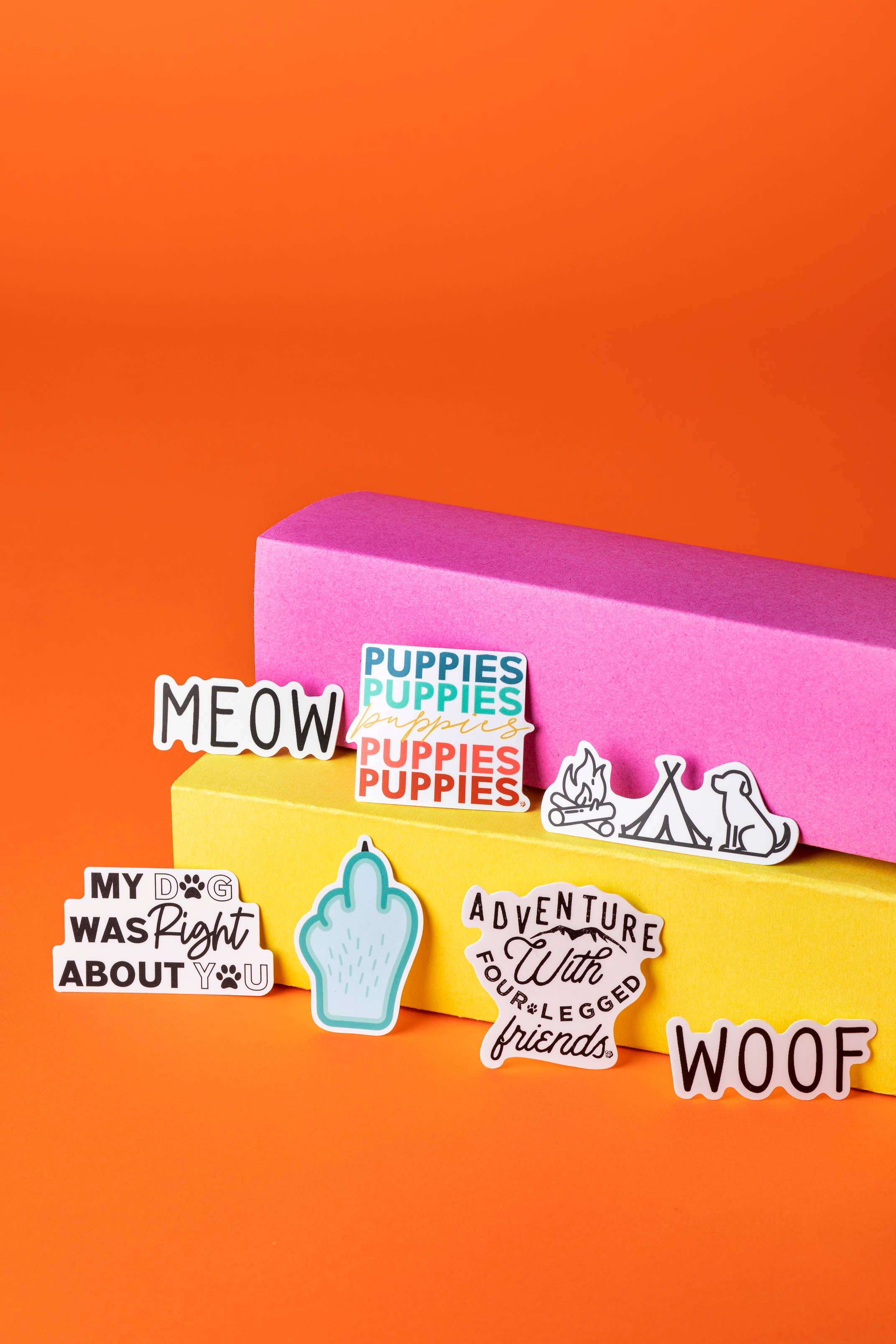 Puppies Puppies Die Cut Sticker