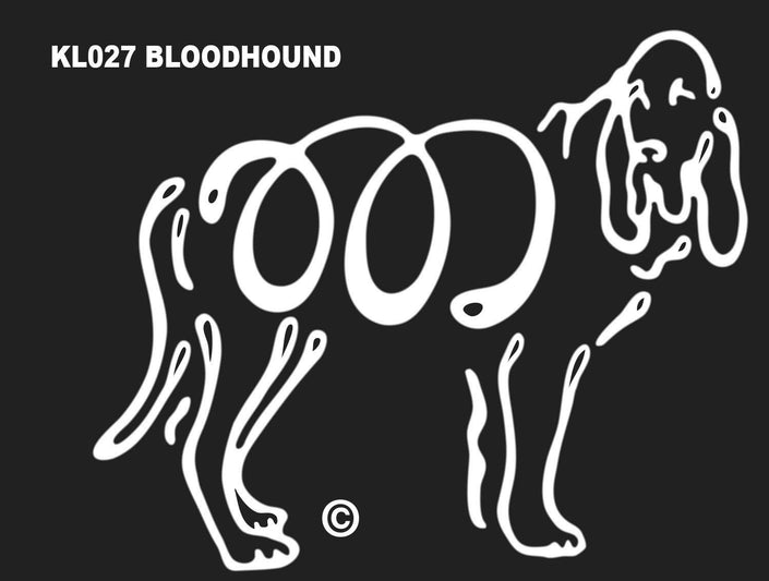 Bloodhound K-line Window Tattoo