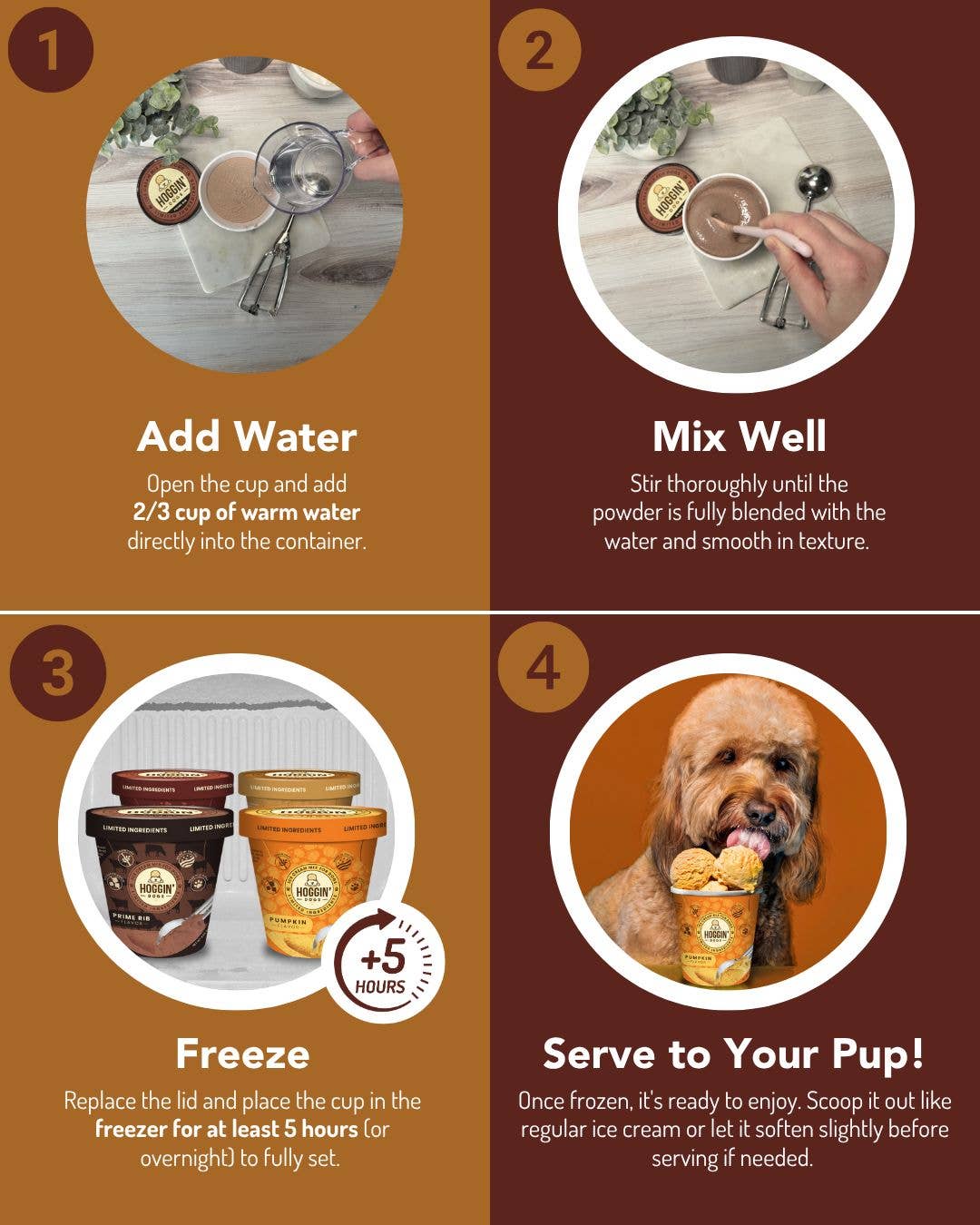 Hoggin' Dogs Ice Cream Mix Sample Pack - All 4 Flavors