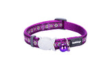 Cat Collar Daisy Chain Purple 12mm