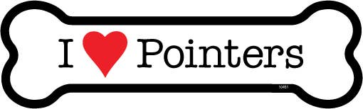 German Shorthaired Pointer I (heart) Pointers Bone Shaped Magnet