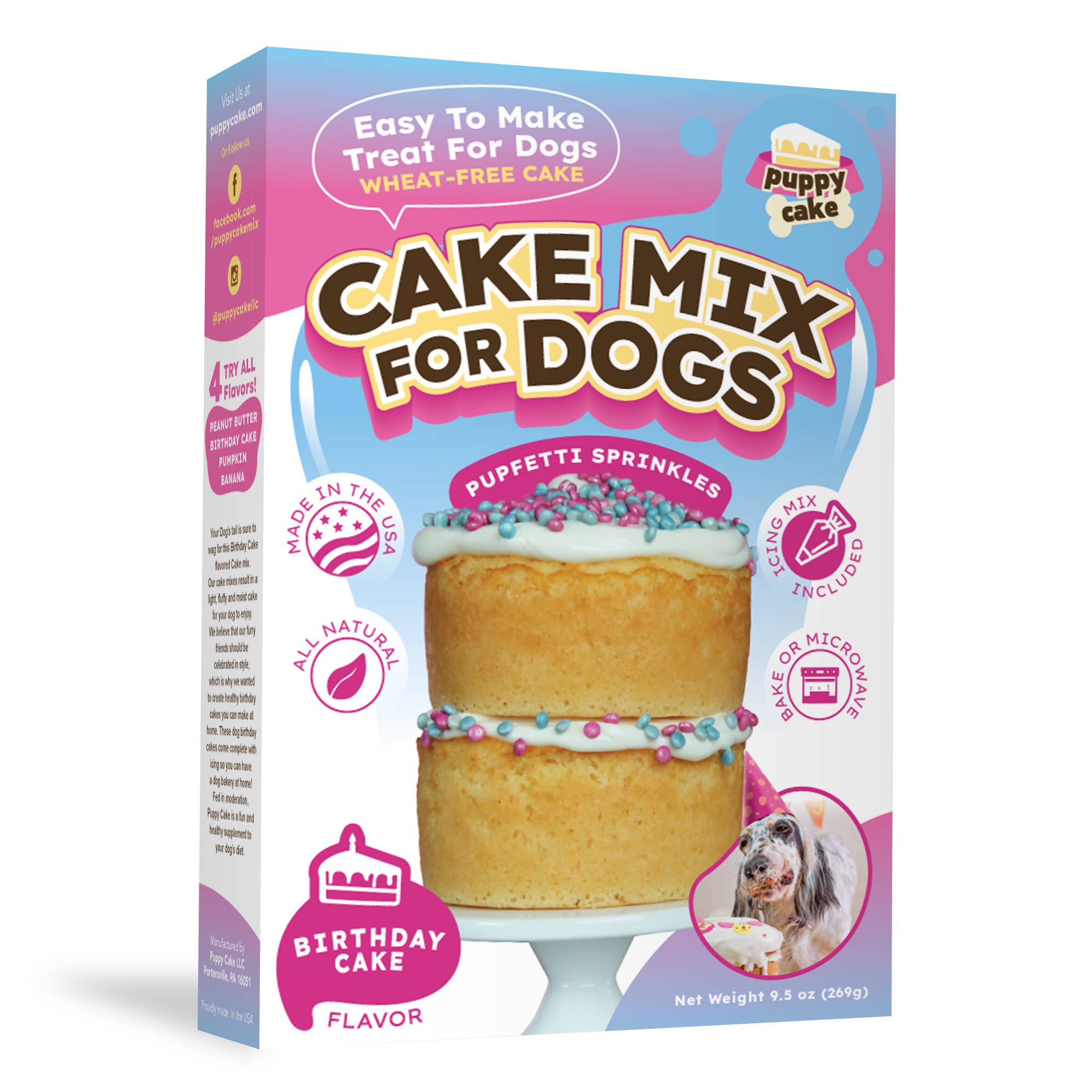 Puppy Cake Mixes with Icing