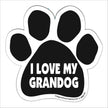 I Love My Grandog Paw Magnet