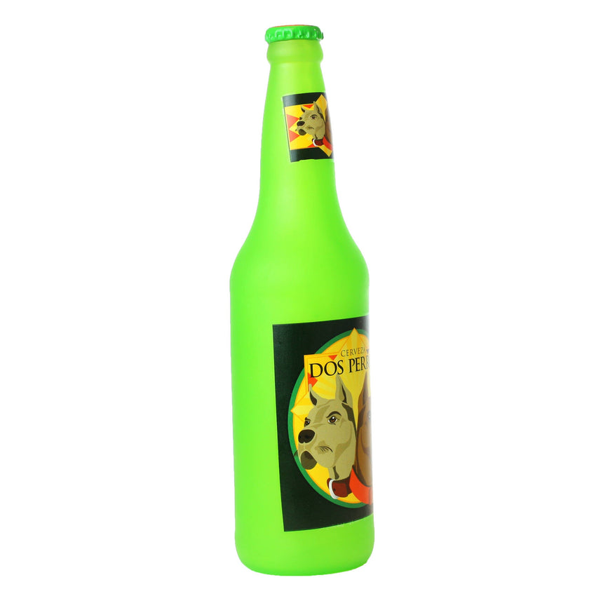 Silly Squeaker Beer Bottle Dos Perros, Squeaky Dog Toy
