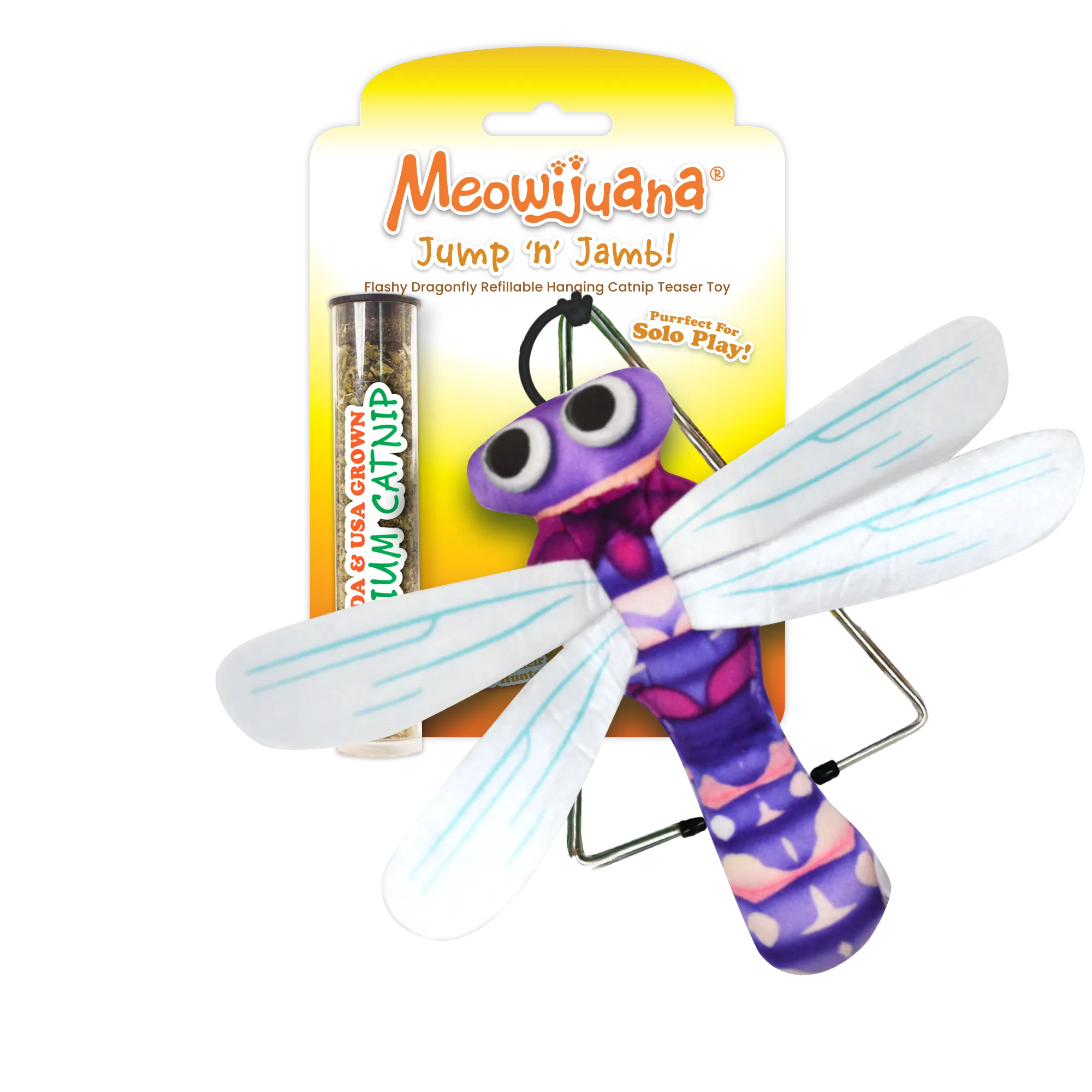 Meowijuana® Jump 'n' Jamb Dragonfly Catnip Teaser Toy