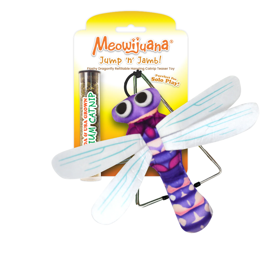 Meowijuana® Jump 'n' Jamb Dragonfly Catnip Teaser Toy