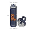 Dachshund Red Stainless Steel Water Bottle 24 Oz. Serengeti