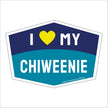 I Love My Chiweenie Hexagon Shaped Magnet
