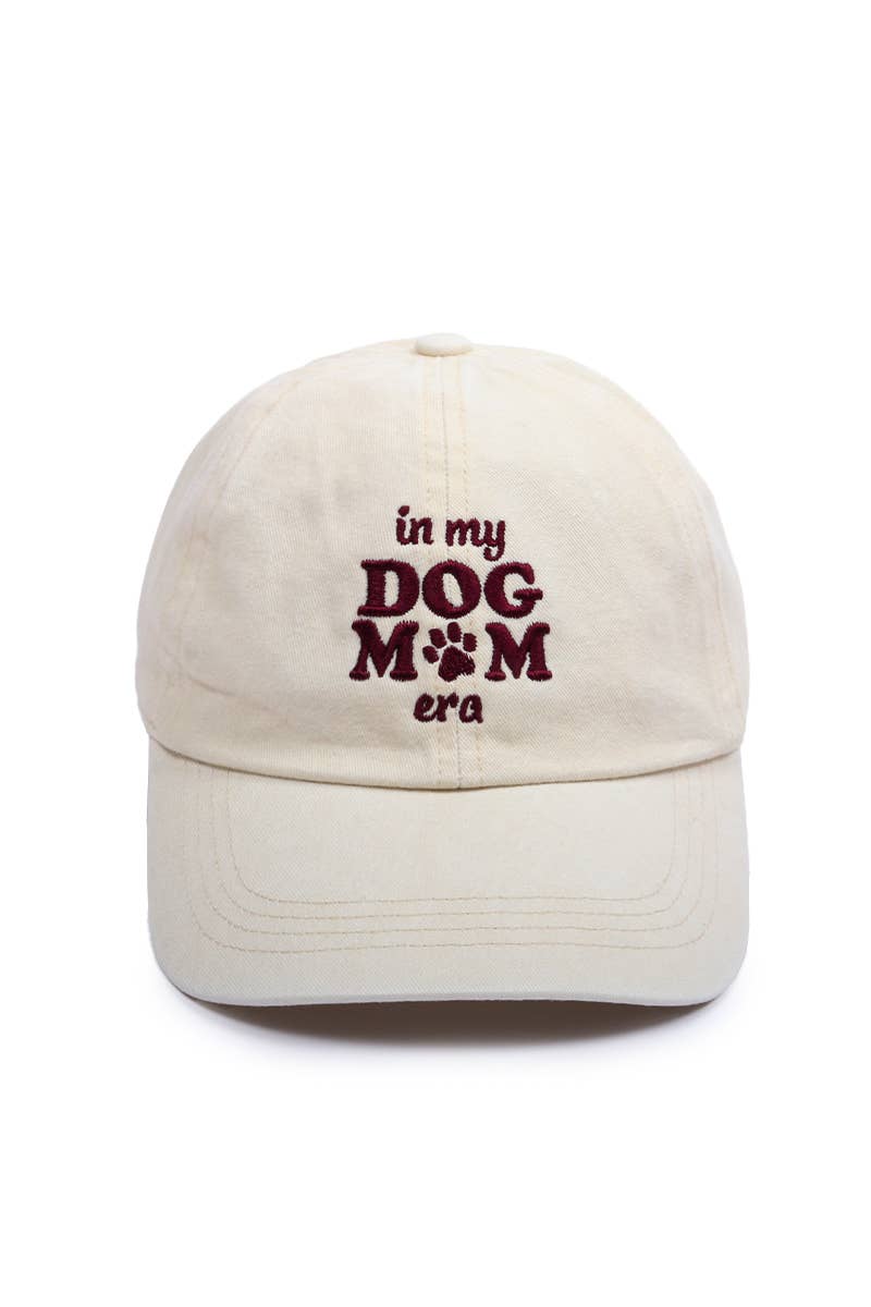 In My Dog Mom Era Embroidered Baseball Cap