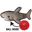 Dog Toy Shark SnugArooz Saul the Shark w/ Rubber Spikey Ball Dog Toy 19