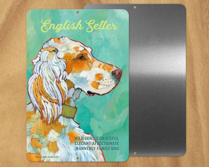 English Setter (Orange & White) -UD Metal Sign