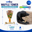 Waffle Tower Nylon Chew & Enrichment Toy | 2-in-1 for Aggressive Chewers | SodaPup