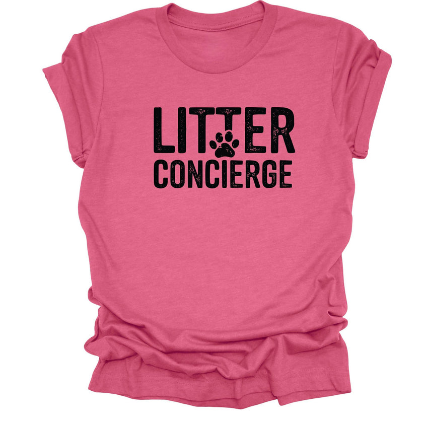 Litter Concierge Funny Cat Tee T-Shirt
