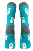 White Poodle Socks - Fun Novelty Dog Socks - Unisex