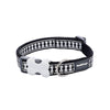 Bucklebone Dog Collar Reflective Bones Black