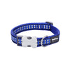 Bucklebone Dog Collar Reflective Bones Dark Blue