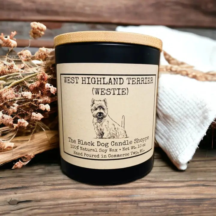 Westie -Country Clothesline Candle