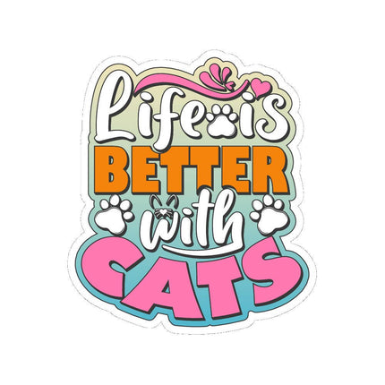 Life is better with a cat - Vinyl Sticker