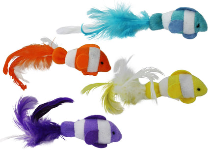 Multipet Clown Fish Cat Toy Assorted Colors 2pk 6