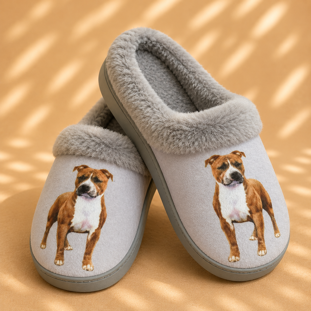 Pitbull Dog Pet Lovers Comfy Snuggs Slippers