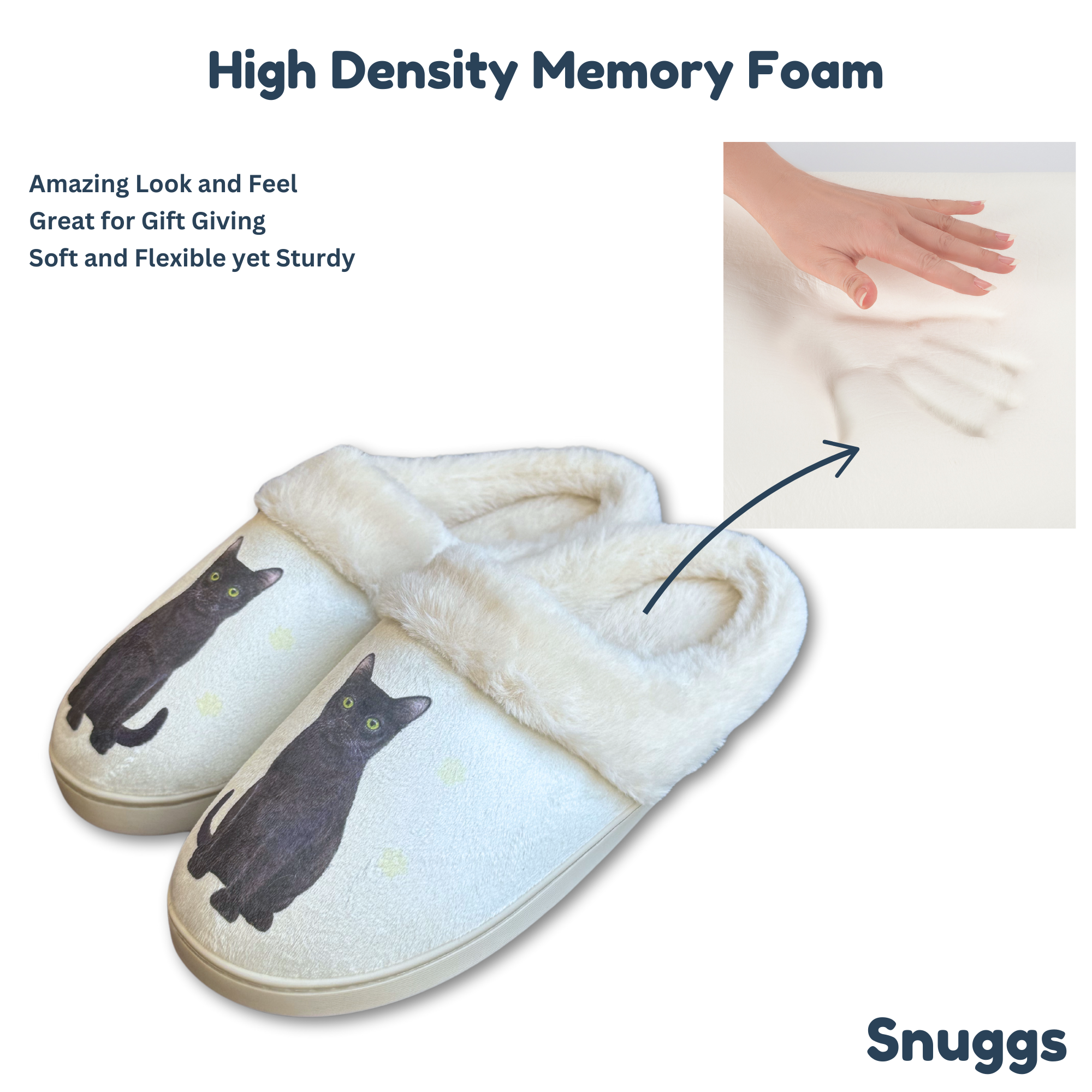 Black Cat Pet Lover Comfy Snuggs Slippers