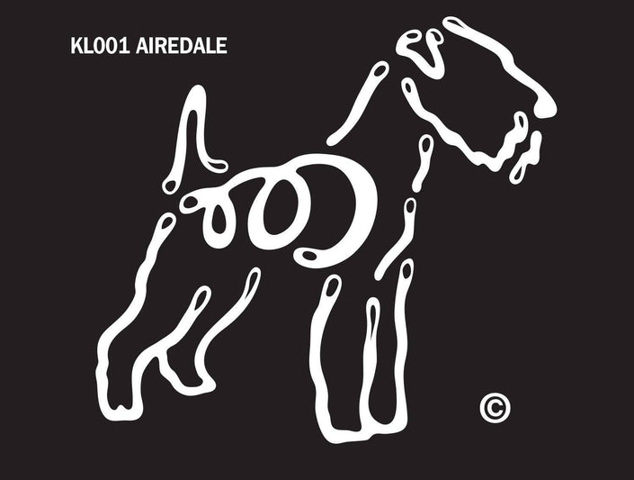 Airedale K-line Window Tattoo