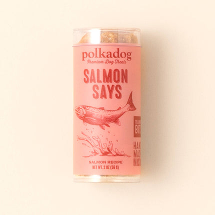 Polkadog Salmon Says Training Bits Crunchy Dog & Cat Treats 2oz