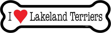 Lakeland Terrier I (heart) Lakeland Terriers Bone Shaped Magnet