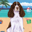 Springer Spaniel (Beach) Garden Flag