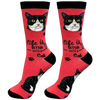 Cat Black/White Socks Unisex