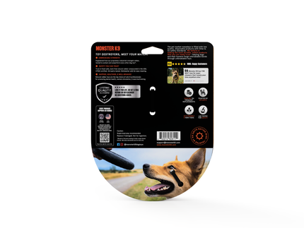 Dog Toy Black Chew Ring Heavy Duty Toy